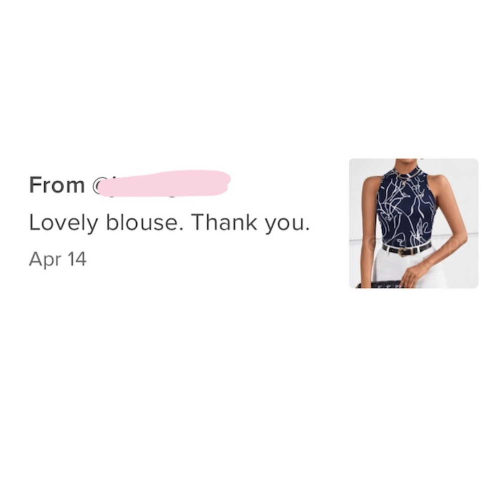 Abstract Face Print White Sleeveless Top Slim Fit High Neck - Picture 8 of 8